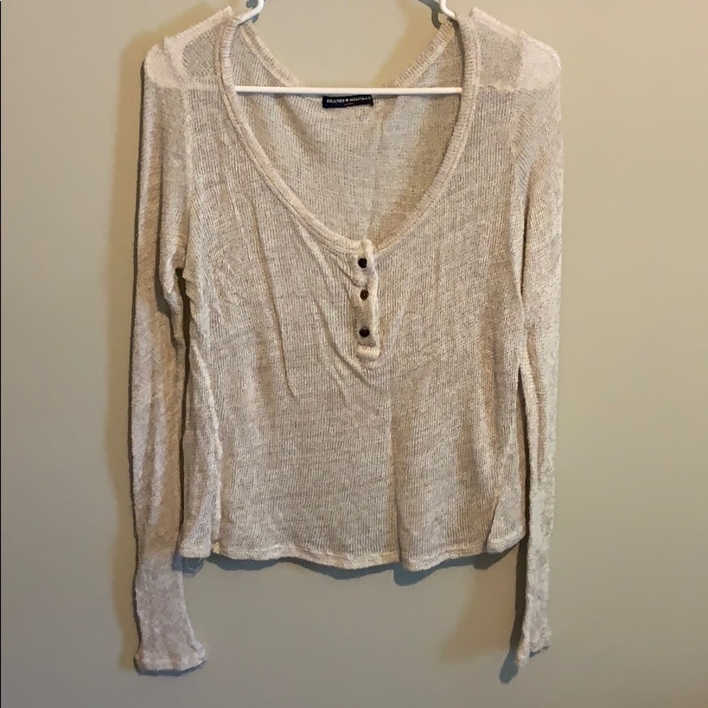 Brandy Melville Button Up Long Sleeve Top